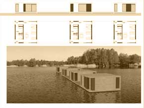 Wohnen am Wasser - Schwimmhaus