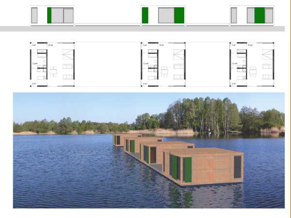 Wohnen am Wasser - Schwimmhaus